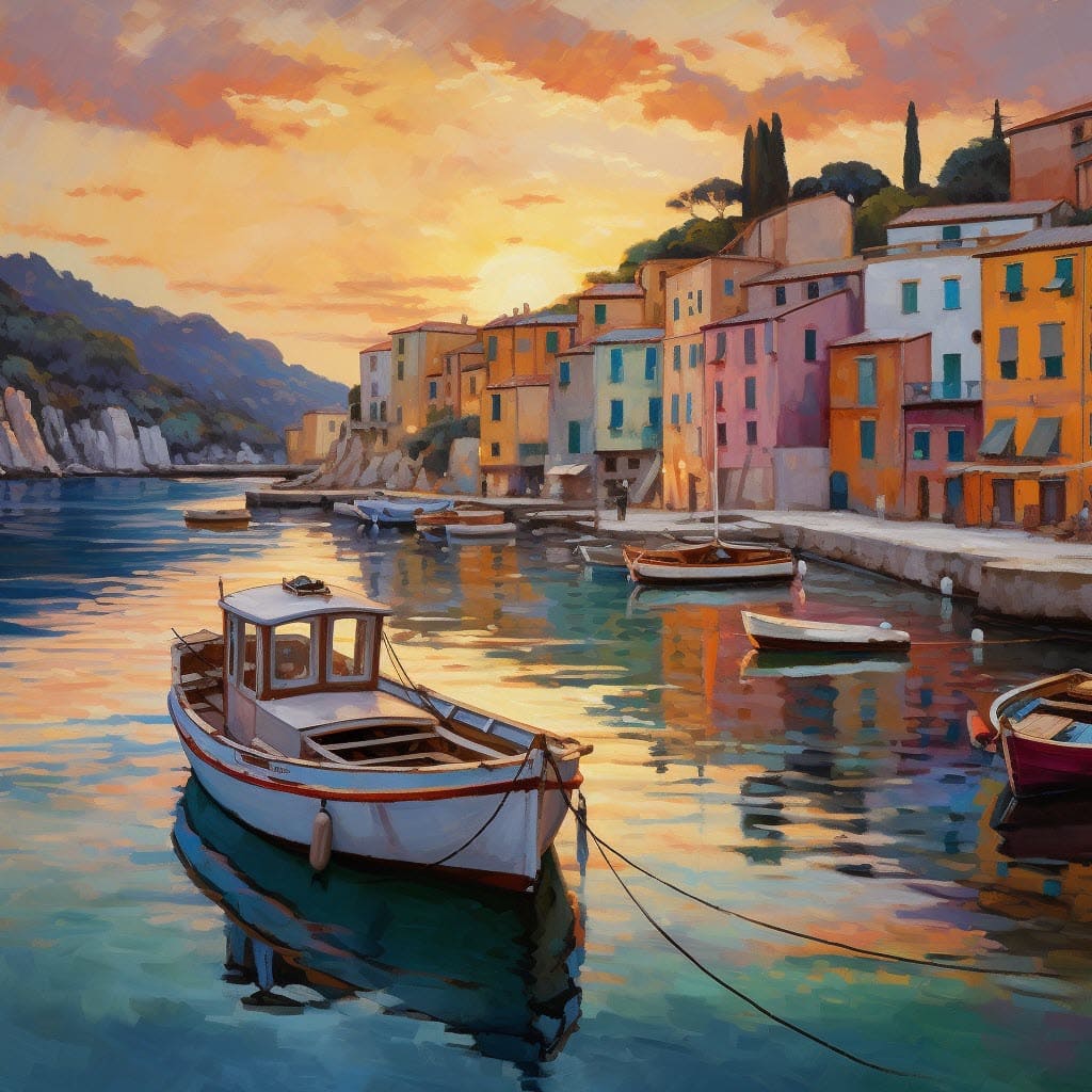 italian sunset impresionism